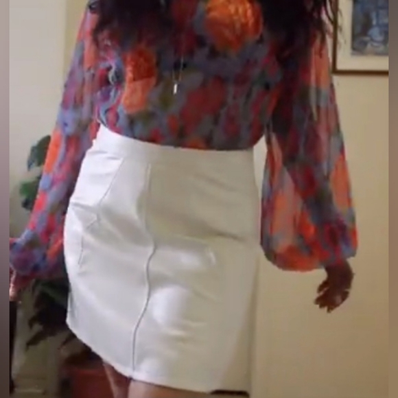 Faux Leather Mini Skirt - Picture 2 of 16